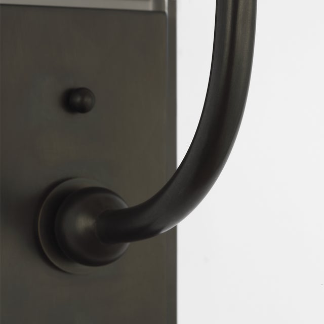 Modern Thomas O'Brien for Visual Comfort Signature Hulton 17" Cordless Single Sconce in Bronze with White Glass Shade For Sale - Image 3 of 14