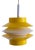 Mid-Century Modern Yellow White Pendant Lamp, Germany, 1970s For Sale