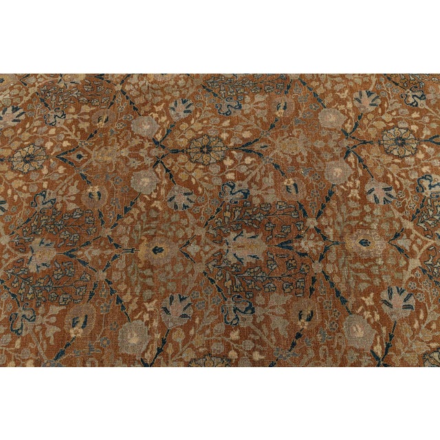 Tan Traditional Rug Floral-Inspired Tabriz Floral Warm Tan by Doris Leslie Blau For Sale - Image 8 of 10