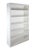 Early 21st Century Simple White Raffia/Linen Wrapped Six-Layer Etagere Bookcase For Sale - Image 5 of 11