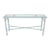 Vintage French Blue and Gold Faux Bamboo Console Table Attributed to Lane Altiavista Newly Painted - Dorothy Draper Style For Sale