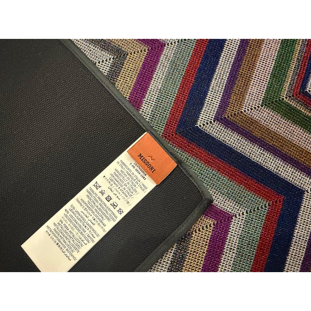 Contemporary Missoni Home Metallic Zigzag Placemats – Set of 4 – Made in Italy – New For Sale - Image 3 of 4