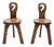Vintage Brutalist Side Chairs in Elm, 1950, Set of 2 For Sale