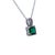 Natural Emerald Diamond Pendant Necklace 18" 14k White Gold 2.41 TCW Certified $8,975 215427 Made in Italy This is a...