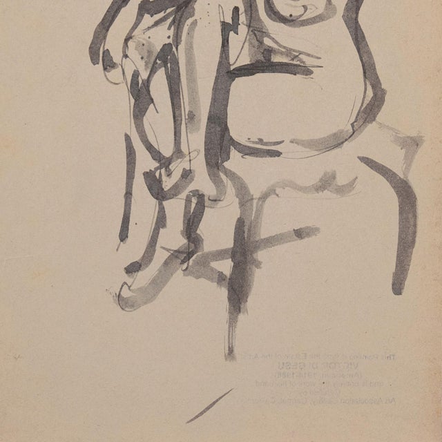 'Seated Nude', Paris, Louvre, Académie Chaumière Et Etrangères, Lacma, Sfaa For Sale - Image 4 of 7