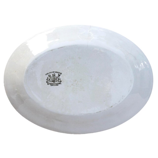 White Antique English Ironstone Platter For Sale - Image 8 of 8