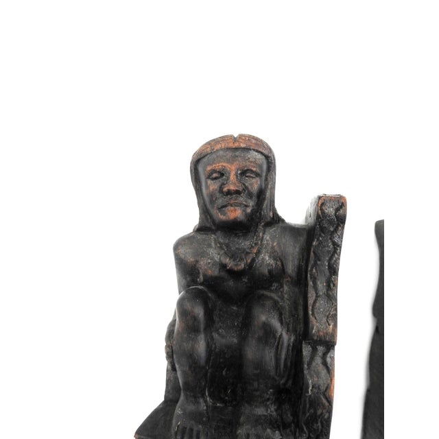 Antique Paiwan Aboriginal Man and Woman Hand-Carved Bookends - a Pair For Sale - Image 11 of 11