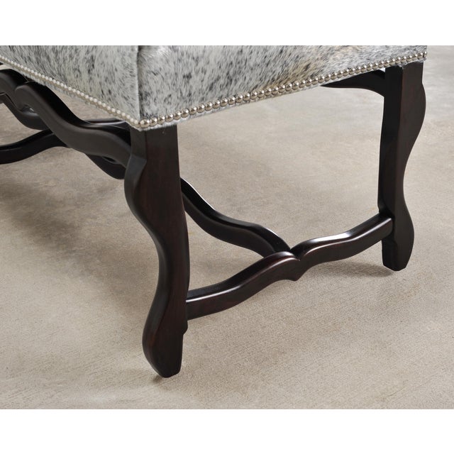 Ralph Lauren "Os De Mouton" Leather Cowhide Upholstered Bench For Sale - Image 16 of 18