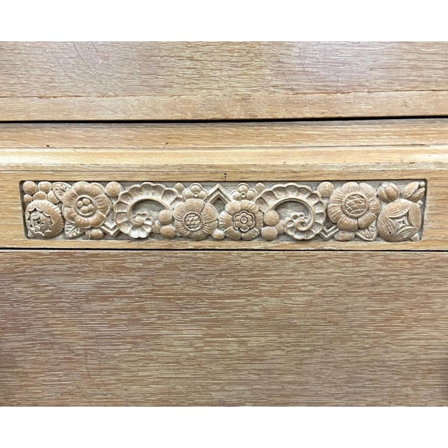 Thomasville Vintage Thomasville Mid Century Blonde Art Deco Style Chest of Drawers For Sale - Image 4 of 13