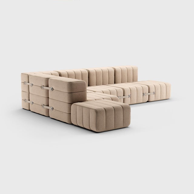 Not Yet Made - Made To Order Modular Corner Sofa in Dama Fabric from Ambivalenz, Set of 12 For Sale - Image 5 of 18
