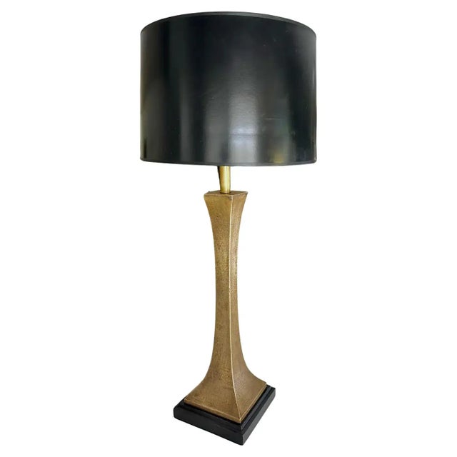 Single Stuart Ross James for Hansen Bronze Table Lamp For Sale - Image 12 of 12