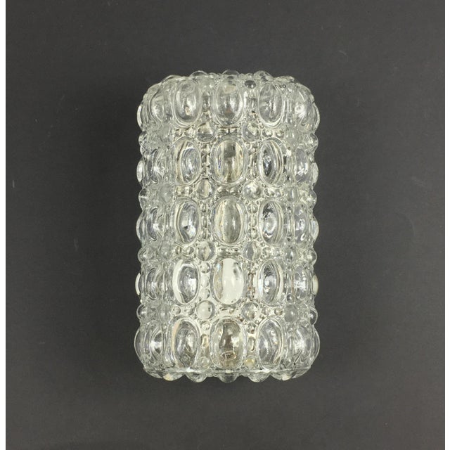 Stunning bubble glass wall light/sconce by helena tynell for limburg (germany, 1970s). Rare 'sirius' model. Hand blown...