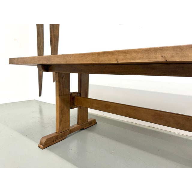 Modernist Architectural Table in Oak, 1950s For Sale - Image 9 of 18