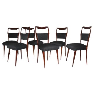 Mid-Century Italian Chairs, 1950s, Set of 6 For Sale