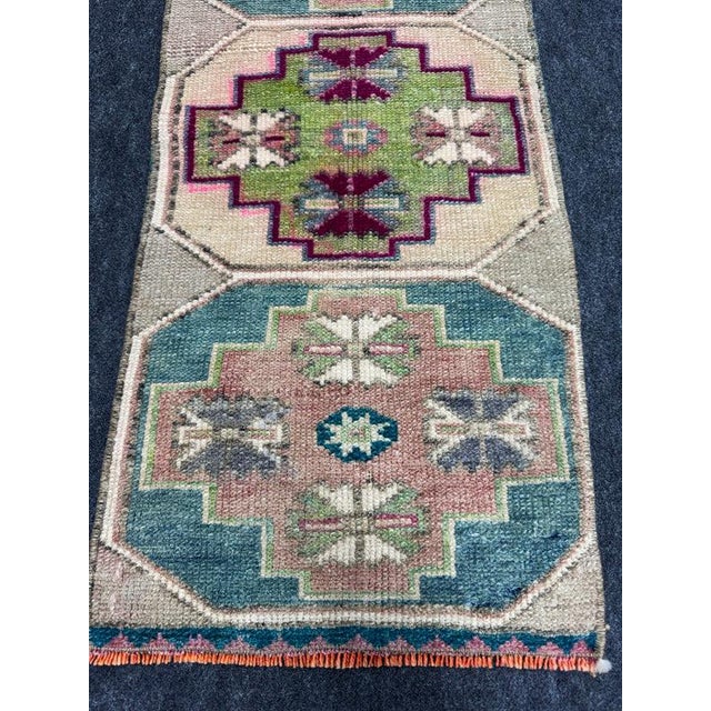 Contemporary Turkish Yastik Rug 1'2" x 2'8" For Sale - Image 3 of 5