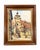 Vintage Mid-Century European Village Street Scene in Wood Frame For Sale - Image 12 of 12