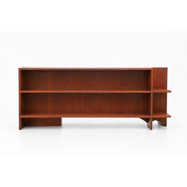 1940s Vintage Scandinavian Desk in Teak and Mahogany, 1940s For Sale - Image 5 of 12