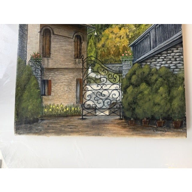 Vintage Italian Landscape Painting by Eleanor Hannah Harris – Dated 1990 For Sale In Boston - Image 6 of 14