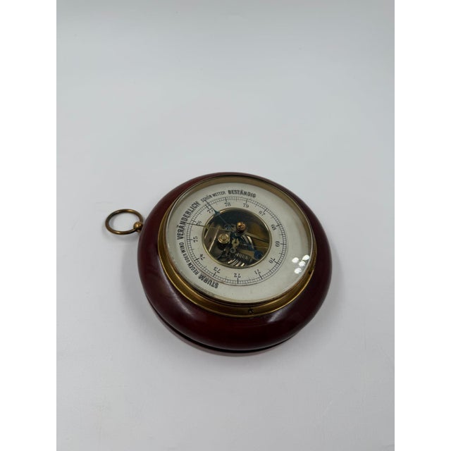 1950s Aneroid Barometer in Wooden Frame, 1950s For Sale - Image 5 of 14