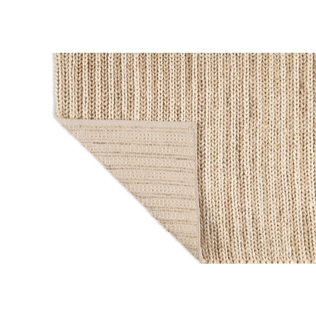 Part & Parcel Goods Jute Braid Runner, 2’6”x12’, Natural Stripe For Sale - Image 4 of 5