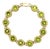 16 Carat Genuine Natural Peridot Tennis Bracelet 14 Karat Yellow Gold 16 Gram For Sale