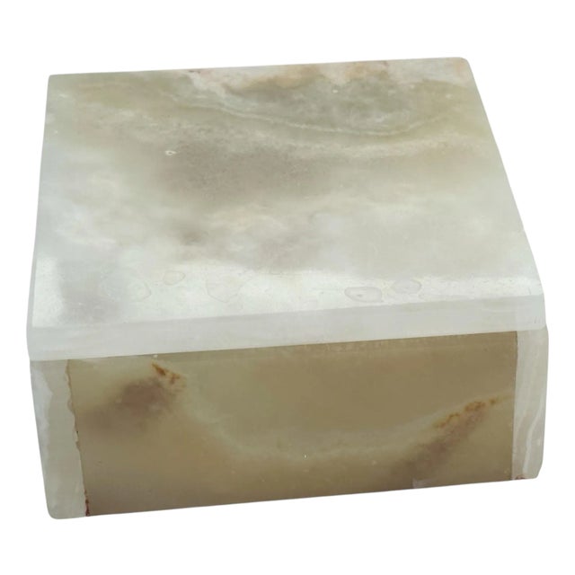 Pale Green Onyx Box For Sale
