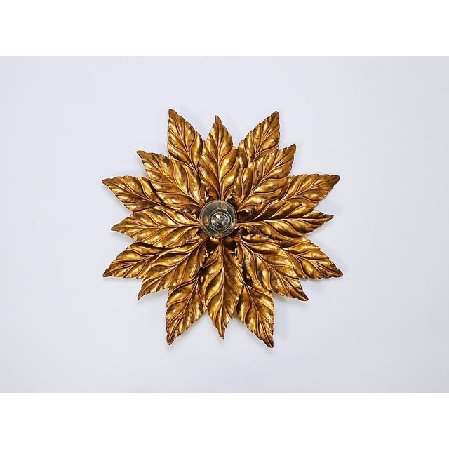Hollywood Regency Florentine Wall Light in Gilt Metal by Hans Kögl, 1980s For Sale - Image 11 of 16