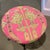 My grandmother did her makeup at her vanity on this stool. Vibrant palm beach colors. It had been covered in plastic so in...
