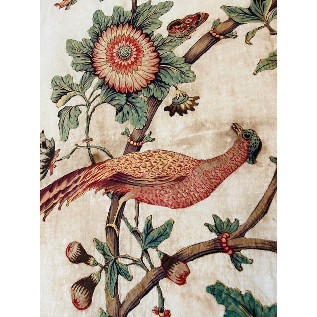 Illustration Vintage Quilt Hand-Stitched Tree of Life Textile Panel Broderie Perse Appliqué Linen Tapestry For Sale - Image 3 of 13