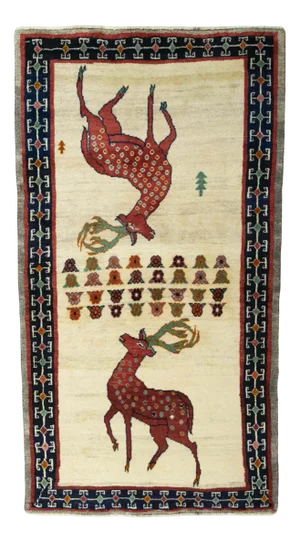 Hand-Knotted Gabbeh Nomad Rug