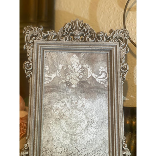 2020s One-of-a-Kind French Country Style Decoupage Art With Hand-Painted Ornate Frame For Sale - Image 5 of 7