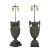 Pair of 1940s French Etruscan Cast Urn Lamps For Sale