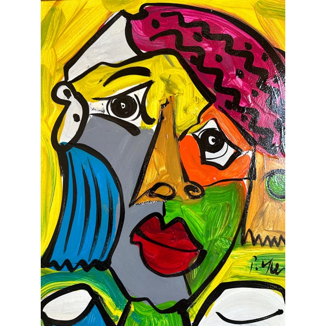 Peter Keil Picasso Style Painting, Peter Keil, 1972 For Sale - Image 4 of 9