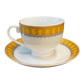 Vintage Casati Fine Porcelain Bavaria Design Tea Cup & Saucer For Sale