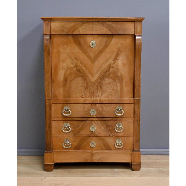 Mid-19th Century Restoration Walnut Secretary Desk For Sale - Image 9 of 18