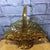 Mid 20th Century Vintage L E Smith Moon & Stars Amber Glass Basket For Sale - Image 11 of 11