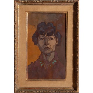 Joseph Solman Marian Begg, Expressionist Portrait by Joseph Solman circa 1960 For Sale