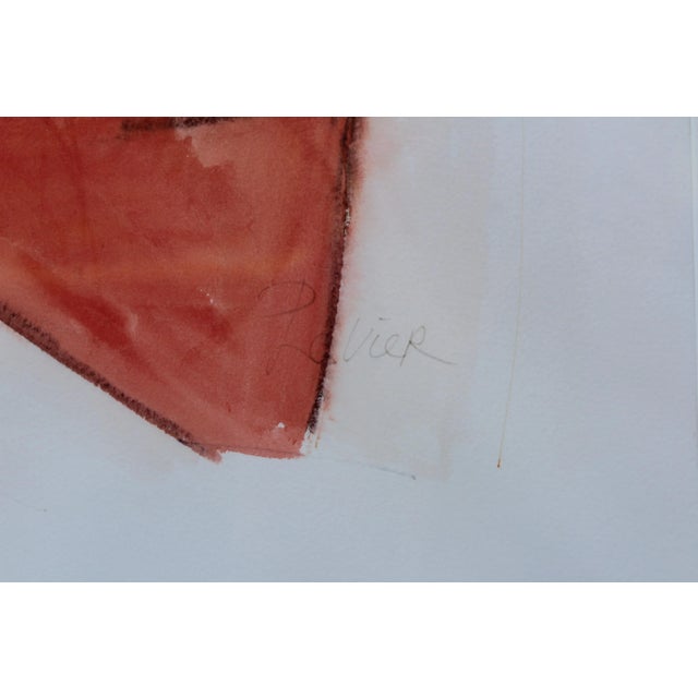 Paper Charles Levier Watercolor Painting For Sale - Image 7 of 8