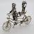 Vintage Italian Handmade Silver Clown on Tandem Bicycle Figurine, 1970s For Sale - Image 3 of 10