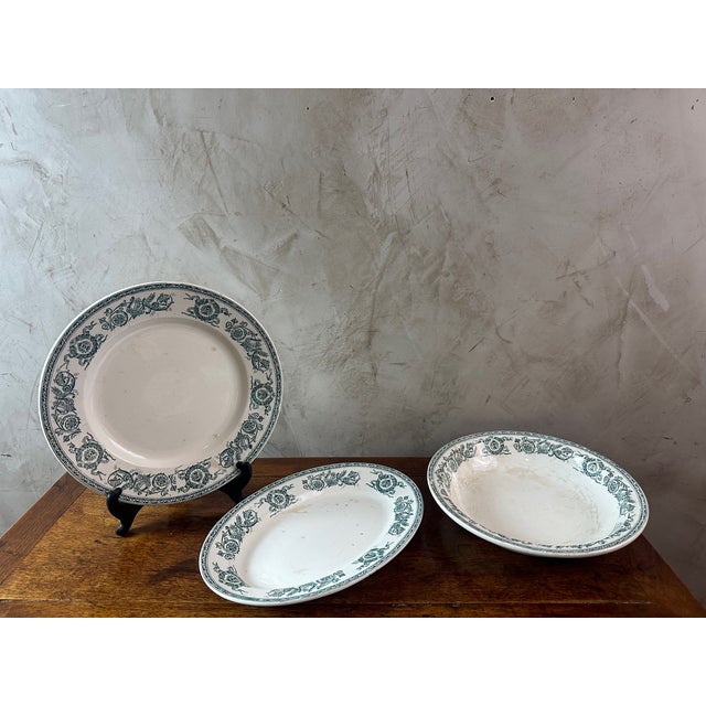 Late 19th Century Longwy Iron Land Service, 1890, Set of 60 For Sale - Image 5 of 18