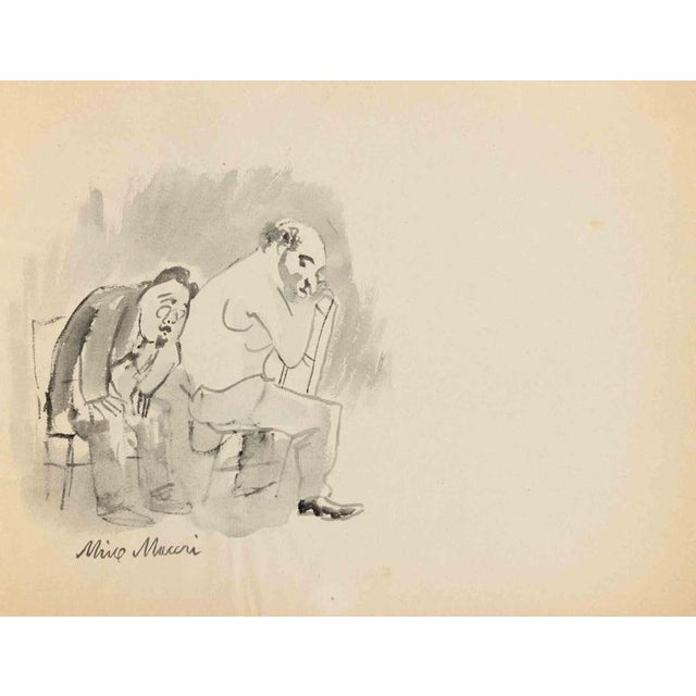 Watercolor on paper. Hand signed lower left. Very good condition. This piece is attributed to the mentioned...