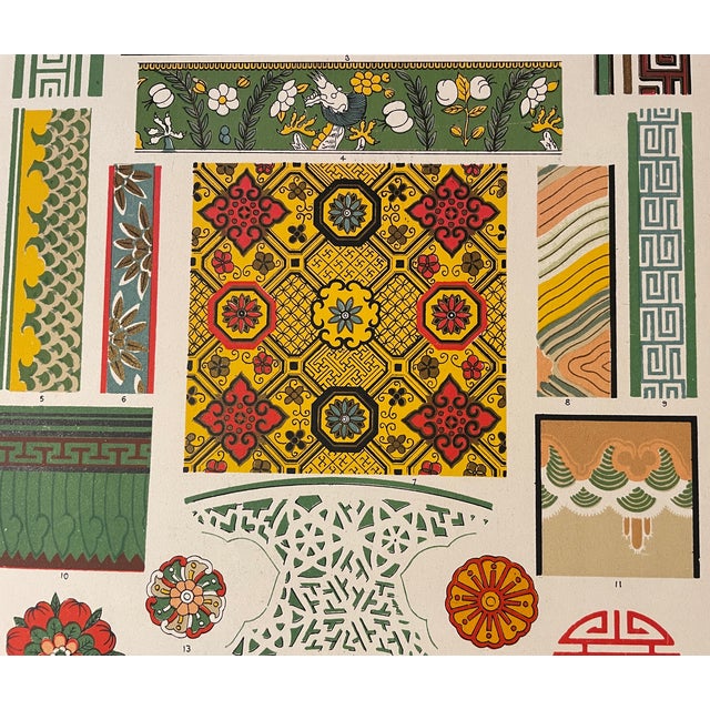 "Chinese No 3" chromolithograph plate from a 1910 printing of Owen Jones (1809-1874) "Grammar of Ornament" the most...
