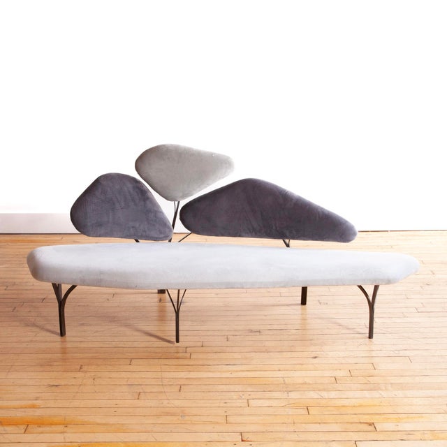 French Steel and Upholstered "Borghese" Sofa by Noe Duchaufour-Lawrence For Sale In Philadelphia - Image 6 of 6