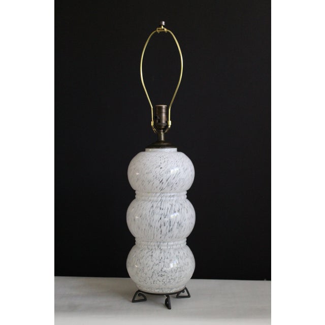 1950s Mid-Century Modern Sculptural Mezza Murano Style Table Lamp For Sale - Image 13 of 13