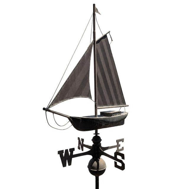 20th Century Three-Dimensional Copper Weathervane with Sailing Boat For Sale - Image 9 of 9