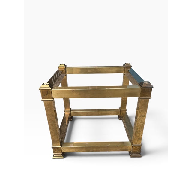 Mastercraft Vintage Mastercraft Brass & Glass Side Tables — Pair For Sale - Image 4 of 9