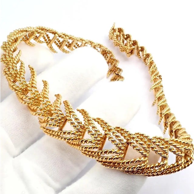 Contemporary 1990s Tiffany & Co. France Georges Lenfant Yellow Gold Rope Necklace For Sale - Image 3 of 12