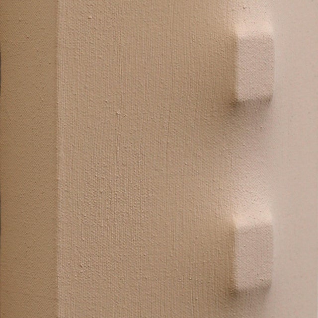 Wood Light Bbgp15-16 - Multi-Dimensional Minimalist Beige Abstract Sculptural Artwork by Len Klikunas For Sale - Image 7 of 9