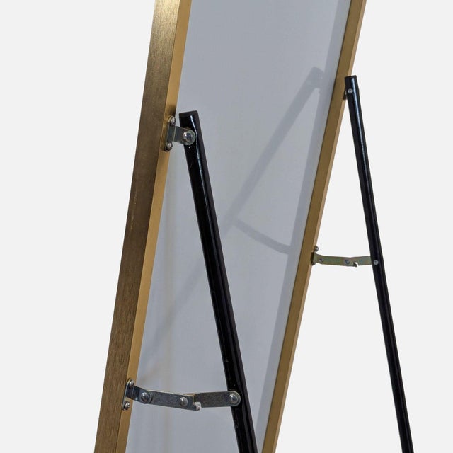 2020s Pottery Barn Stowe Brass/Gold Standing Mirror For Sale - Image 5 of 5