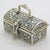Vintage Italian Handmade Silver Treasure Chest Miniature Figurine, Italy, 1970s-1980s For Sale - Image 3 of 10